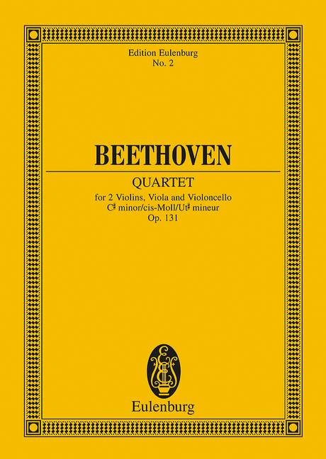 Beethoven: Quartet C# minor Opus 131 (Study Score) published by Eulenburg